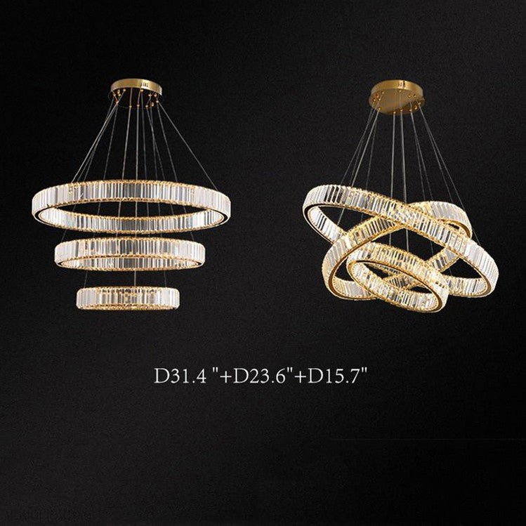 Doro Crystal Round Chandelier-Nobipets