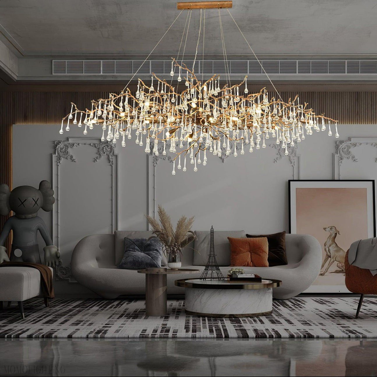 Drios Rain Chandelier-Nobipets