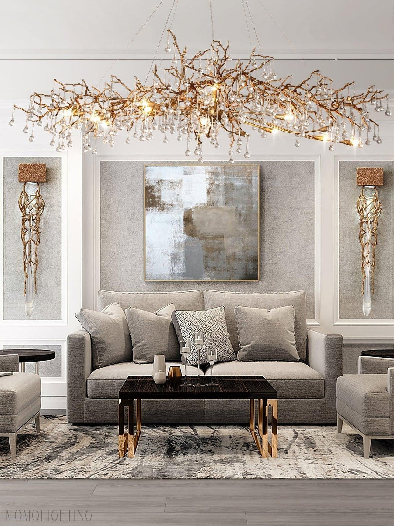 Drios Rain Chandelier-Nobipets