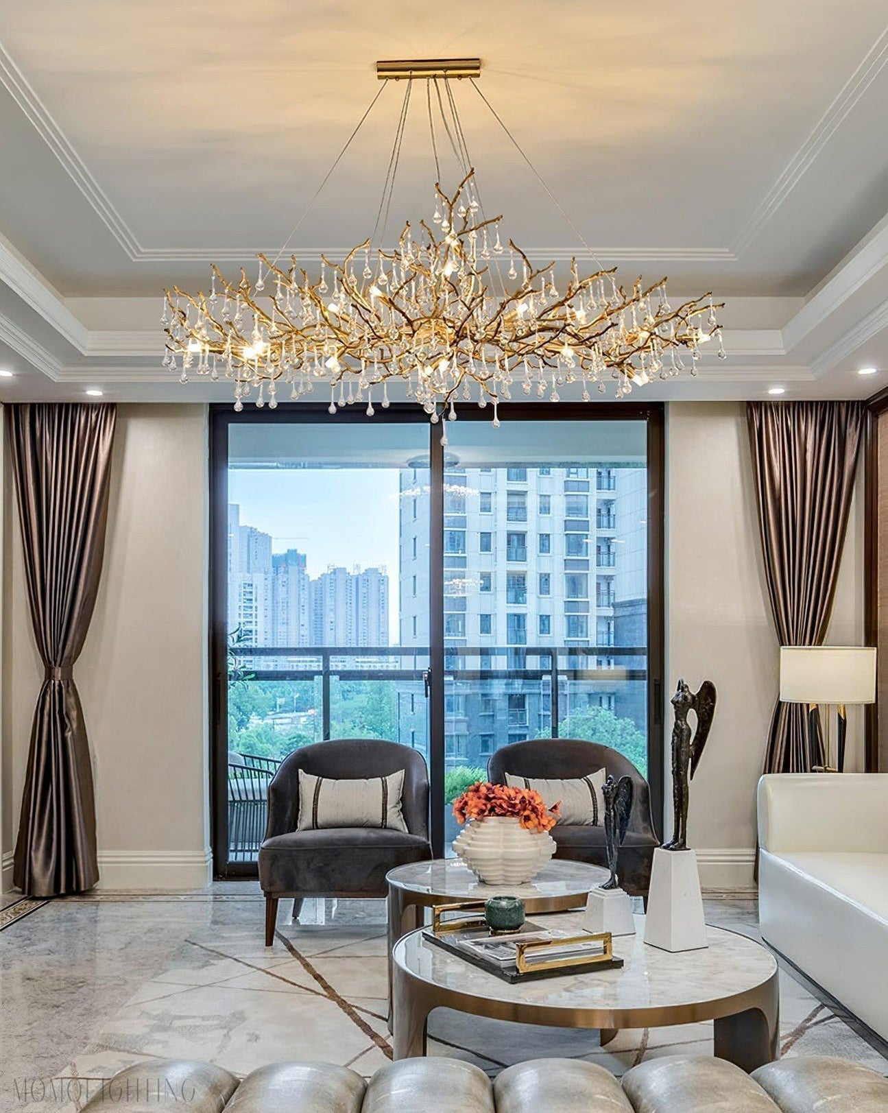 Drios Rain Chandelier-Nobipets