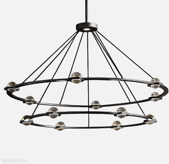 Eclatant 2-Tier Round Chandelier 60"-Nobipets