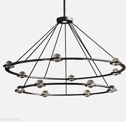 Eclatant 2-Tier Round Chandelier 60"-Nobipets