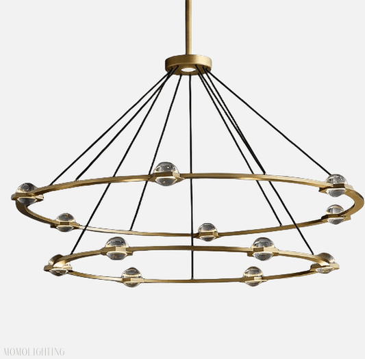 Eclatant 2-Tier Round Chandelier 60"-Nobipets
