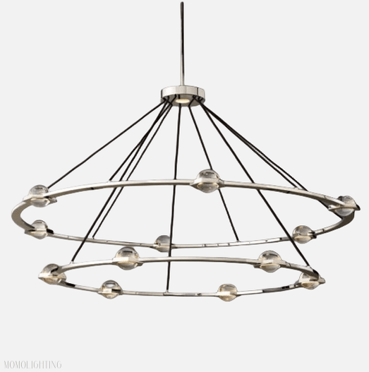 Eclatant 2-Tier Round Chandelier 60"-Nobipets