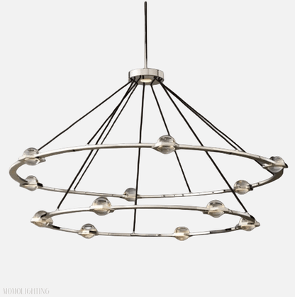 Eclatant 2-Tier Round Chandelier 60"-Nobipets