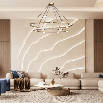 Eclatant 2-Tier Round Chandelier 60"-Nobipets