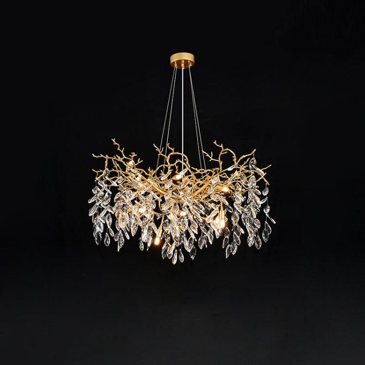 Eileen Gold Tree Branch Ceiling Chandelier-Nobipets