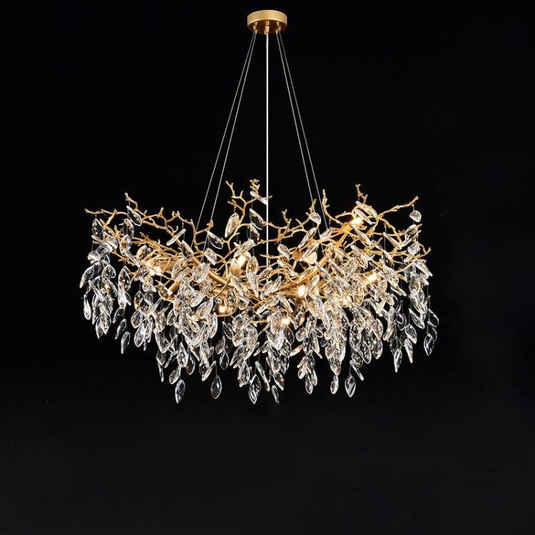 Eileen Gold Tree Branch Ceiling Chandelier-Nobipets