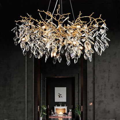 Eileen Gold Tree Branch Ceiling Chandelier-Nobipets