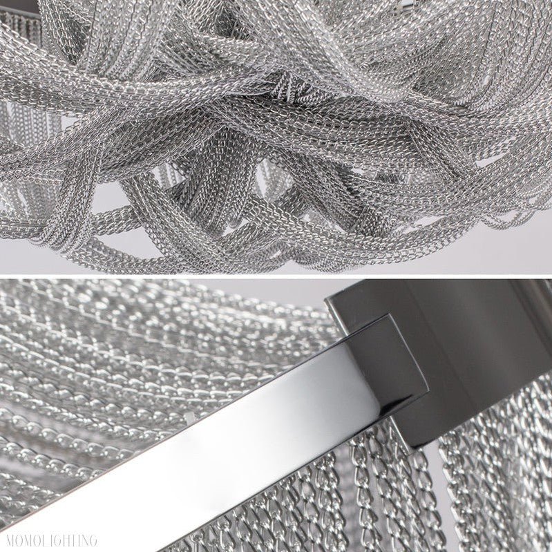 Eldorado Luxury Aluminum Chain Tassel Chandelier-Nobipets