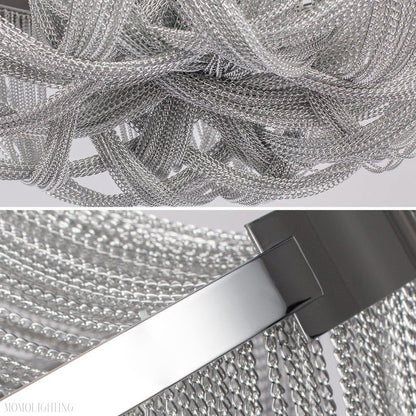 Eldorado Luxury Aluminum Chain Tassel Chandelier-Nobipets