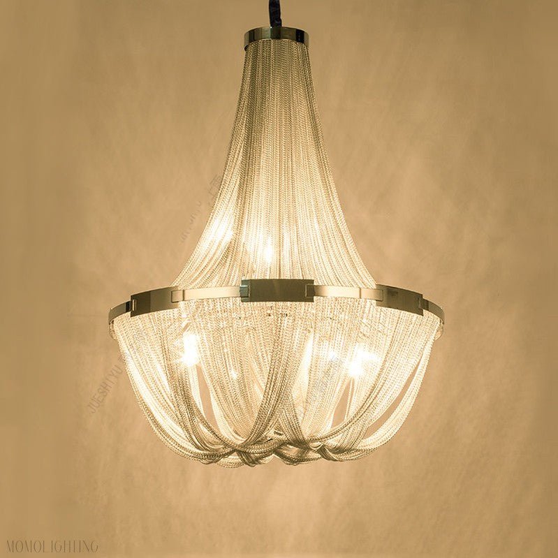 Eldorado Luxury Aluminum Chain Tassel Chandelier-Nobipets
