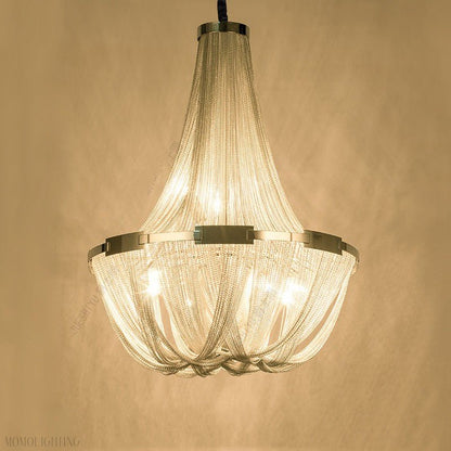 Eldorado Luxury Aluminum Chain Tassel Chandelier-Nobipets
