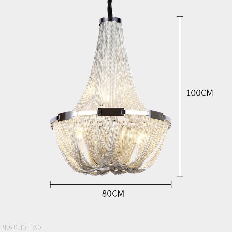 Eldorado Luxury Aluminum Chain Tassel Chandelier-Nobipets