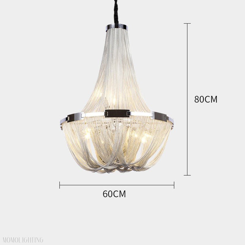 Eldorado Luxury Aluminum Chain Tassel Chandelier-Nobipets