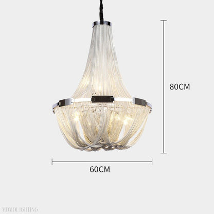 Eldorado Luxury Aluminum Chain Tassel Chandelier-Nobipets