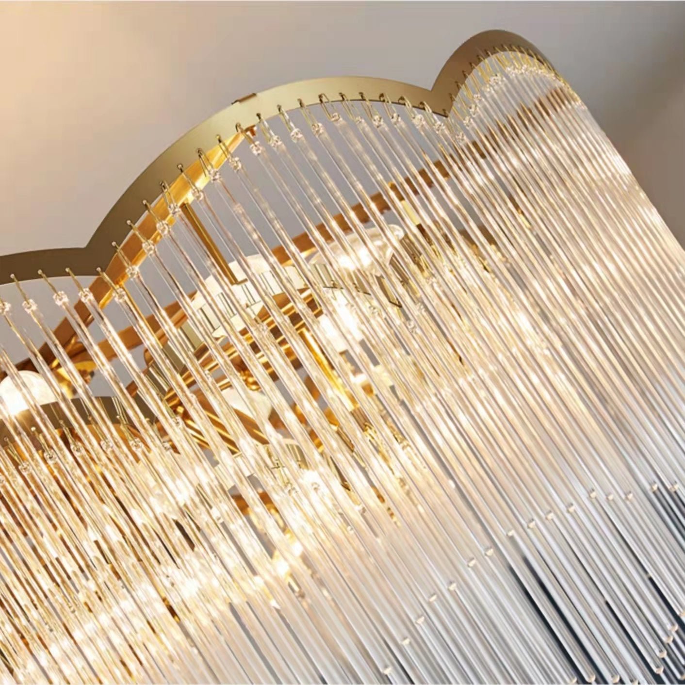 Elegant Lighting Chandelier Linear Crystal Lamp For Living/ Dining Room-Nobipets