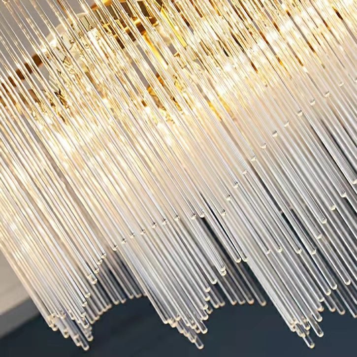 Elegant Lighting Chandelier Linear Crystal Lamp For Living/ Dining Room-Nobipets