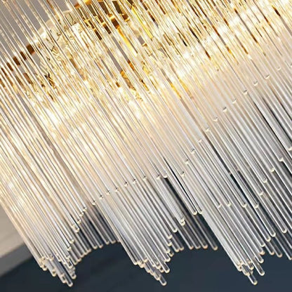 Elegant Lighting Chandelier Linear Crystal Lamp For Living/ Dining Room-Nobipets