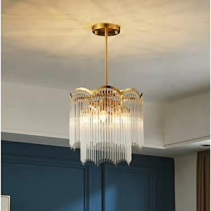 Elegant Lighting Chandelier Linear Crystal Lamp For Living/ Dining Room-Nobipets