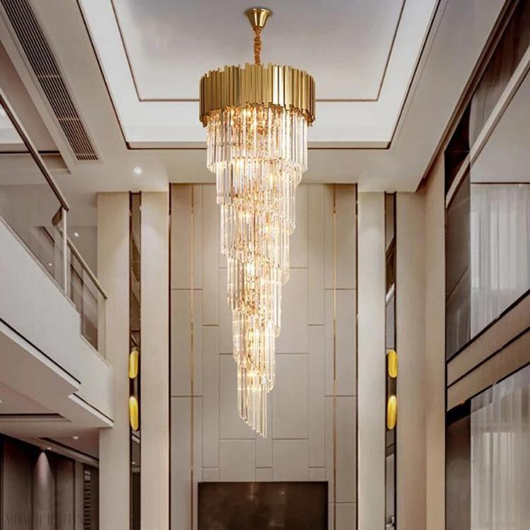 Elian Gillani 2-Story Crystal Chandelier-Nobipets