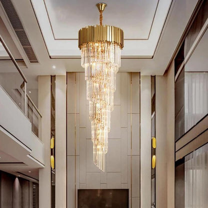 Elian Gillani 2-Story Crystal Chandelier-Nobipets