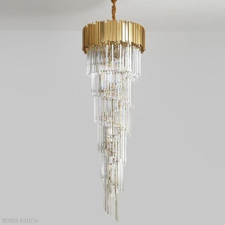 Elian Gillani 2-Story Crystal Chandelier-Nobipets