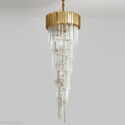 Elian Gillani 2-Story Crystal Chandelier-Nobipets