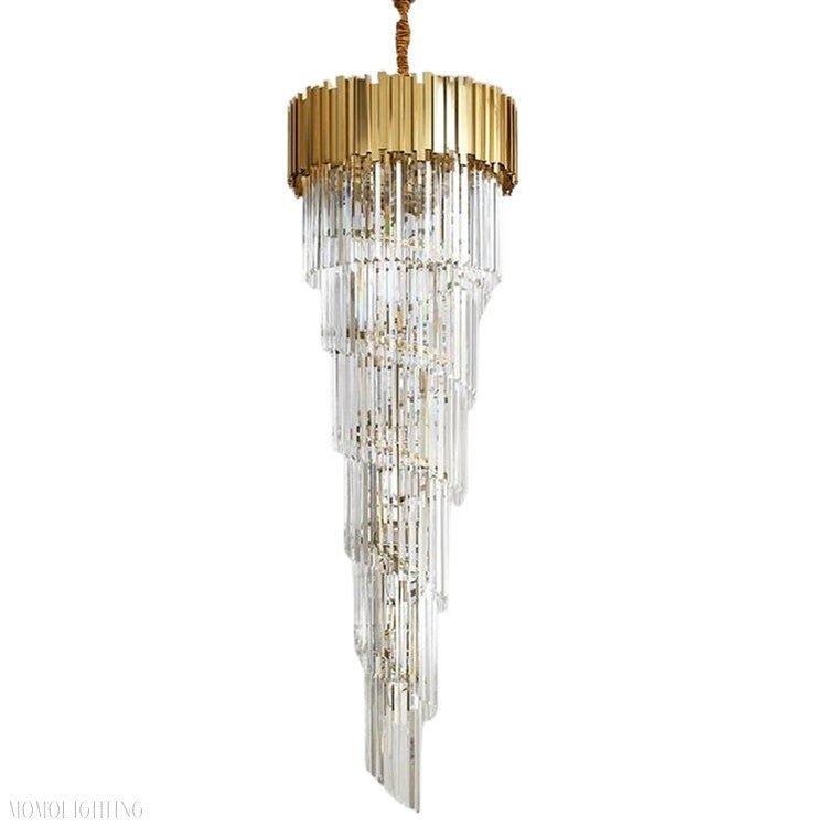 Elian Gillani 2-Story Crystal Chandelier-Nobipets