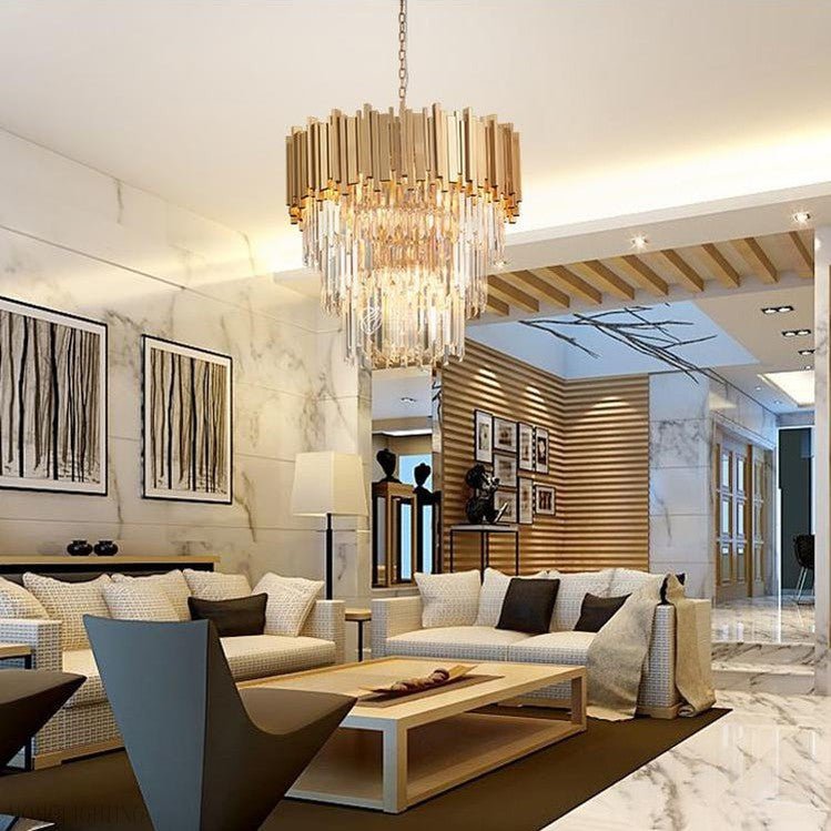 Elian Kaia Crystal Pendant Chandelier-Nobipets