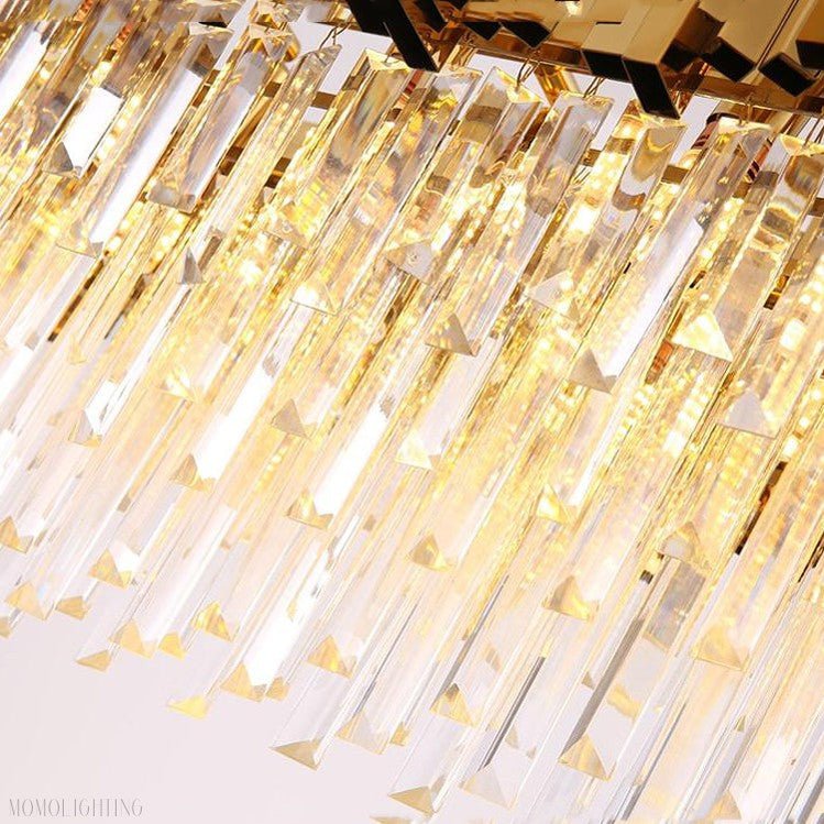 Elian Oval Crystal Chandelier-Nobipets