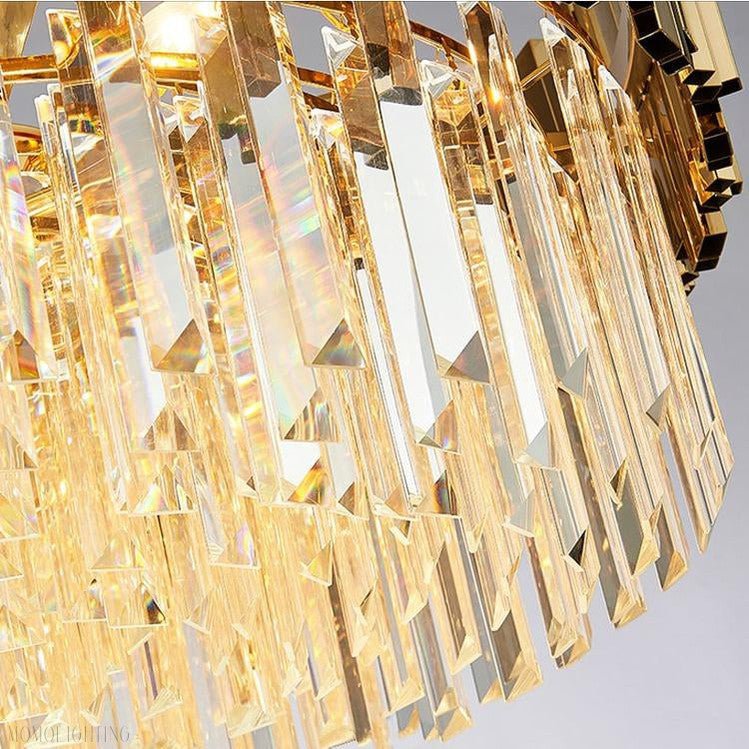 Elian Round Crystal Chandelier-Nobipets
