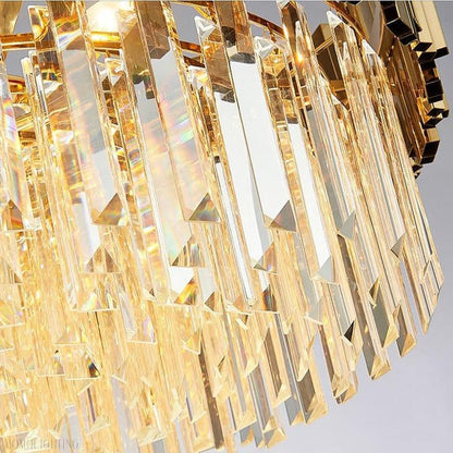 Elian Round Crystal Chandelier-Nobipets