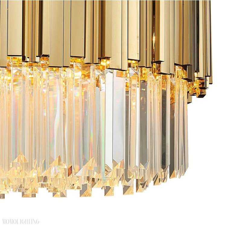 Elian Round Crystal Chandelier-Nobipets
