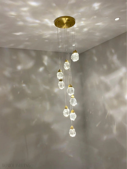 Elodie Foyer & Staircase Crystal Chandelier-Nobipets