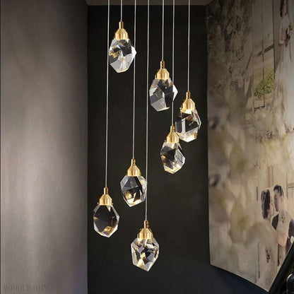 Elodie Foyer & Staircase Crystal Chandelier-Nobipets