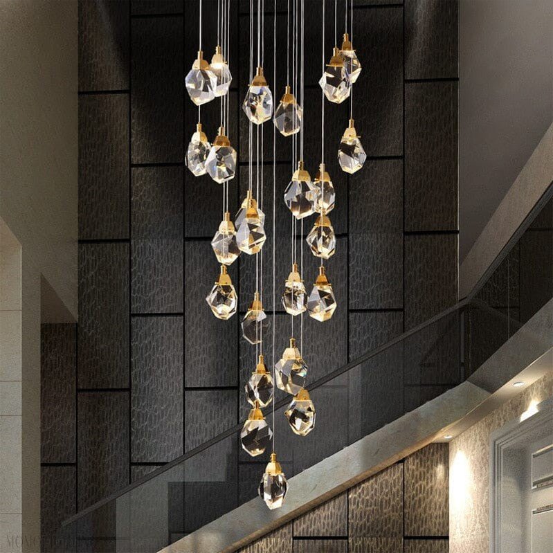 Elodie Foyer & Staircase Crystal Chandelier-Nobipets