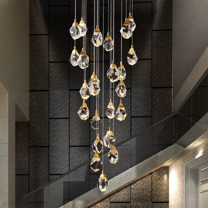 Elodie Foyer & Staircase Crystal Chandelier-Nobipets