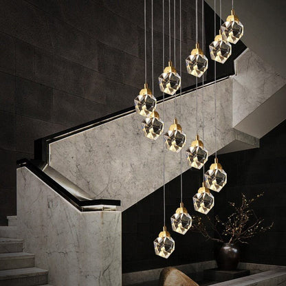 Elodie Foyer & Staircase Crystal Chandelier-Nobipets
