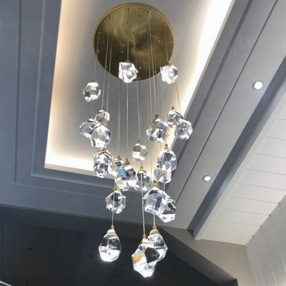 Elodie Foyer & Staircase Crystal Chandelier-Nobipets