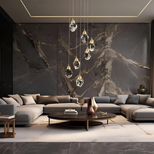 Elodie Foyer & Staircase Crystal Chandelier-Nobipets