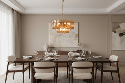 Ember Glow Glass Chandelier