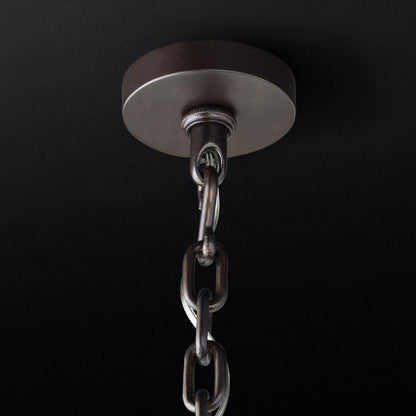 Emily Brass Round Chandelier-Nobipets
