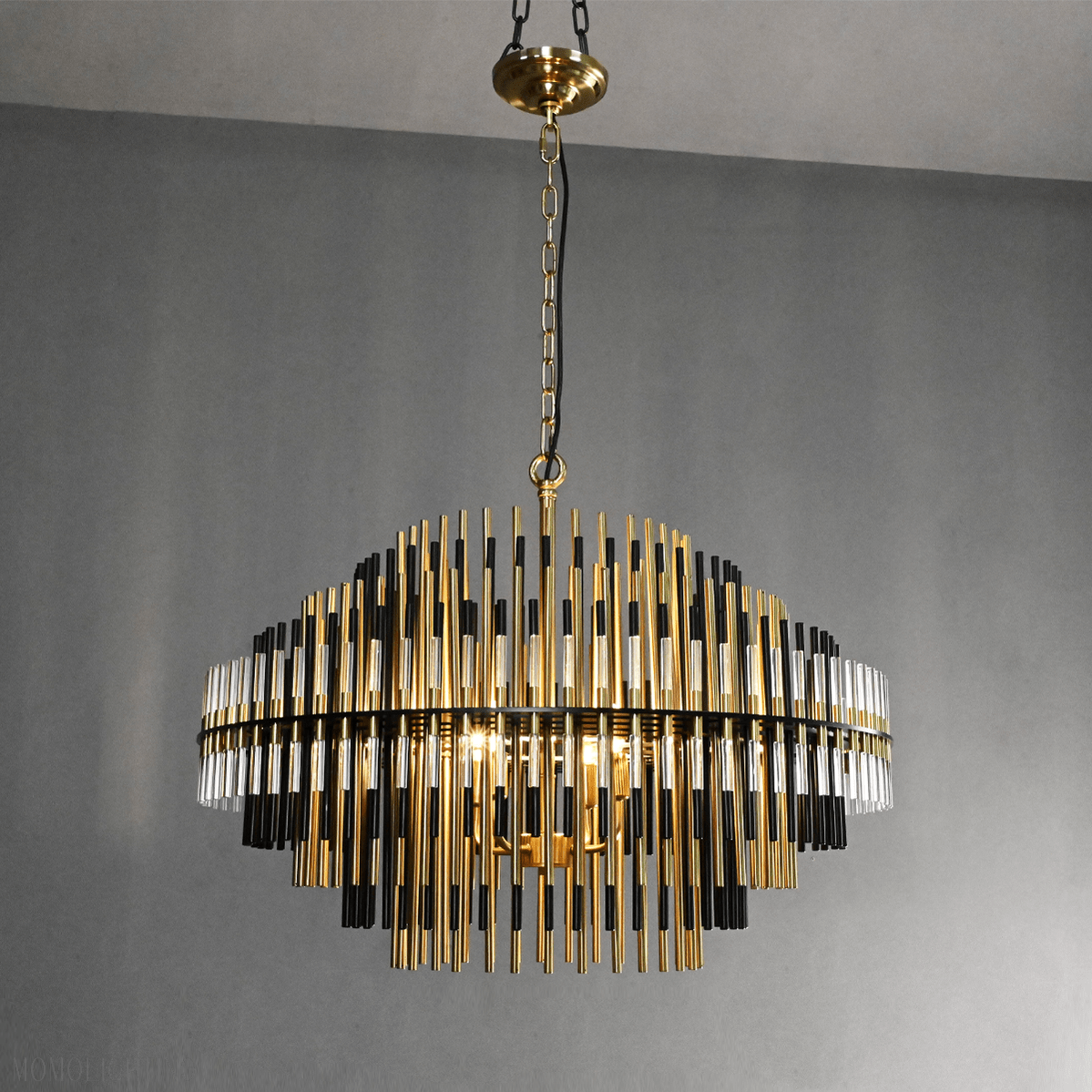 Emily Industrial Wind Round Chandelier 24" 32" 42"-Nobipets