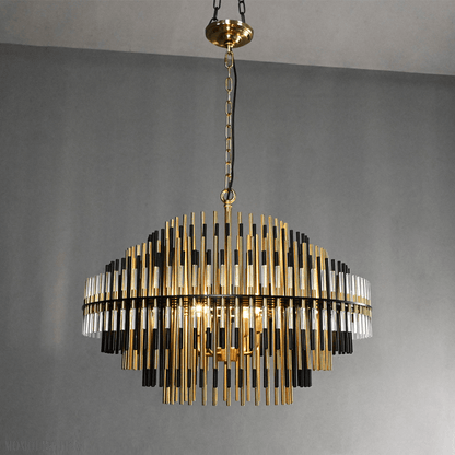 Emily Industrial Wind Round Chandelier 24" 32" 42"-Nobipets