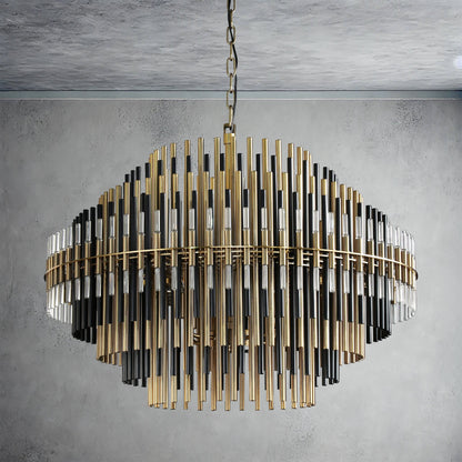 Emily Industrial Wind Round Chandelier 24" 32" 42"-Nobipets
