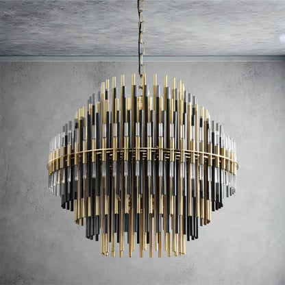 Emily Industrial Wind Round Chandelier 24" 32" 42"-Nobipets