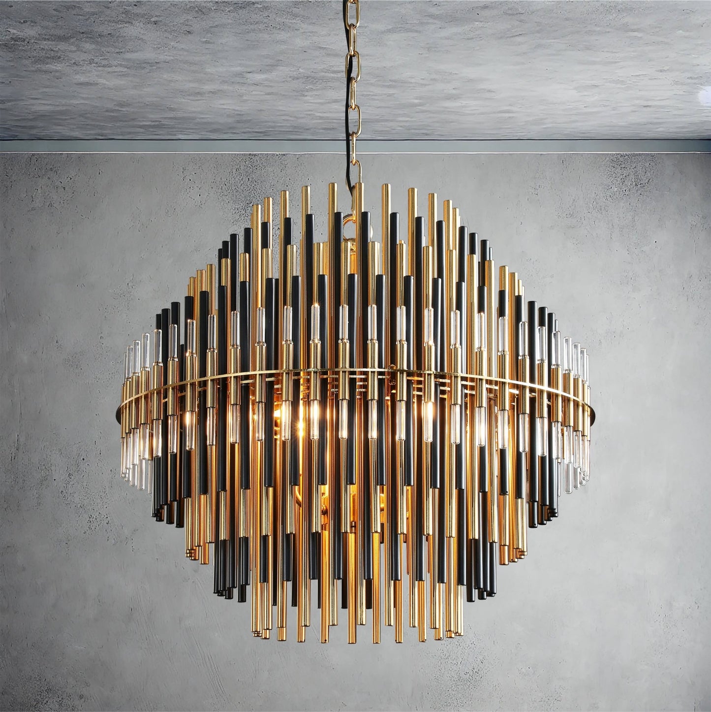 Emily Industrial Wind Round Chandelier 24" 32" 42"-Nobipets