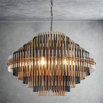 Emily Industrial Wind Round Chandelier 24" 32" 42"-Nobipets