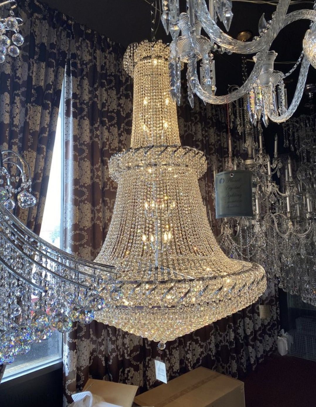 Empire French Crystal Chandelier 48"-Nobipets